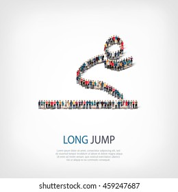 people long jump vector