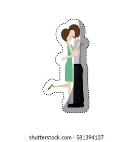 people in love couple icon, vector illustration image