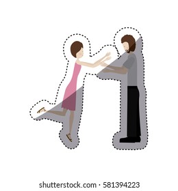 people in love couple icon, vector illustration image