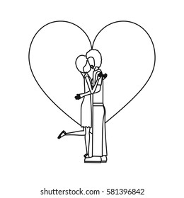people in love couple icon, vector illustration image