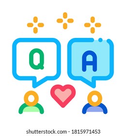 Menschen lieben Dialog Symbol Vektor. Menschen lieben Dialogzeichen. einzelne Kontursymbolgrafik