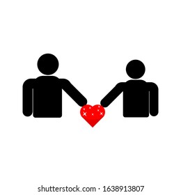 People love each other icon for Valentine