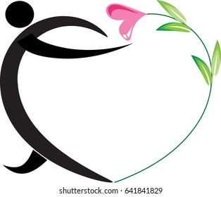 people and love flower icon