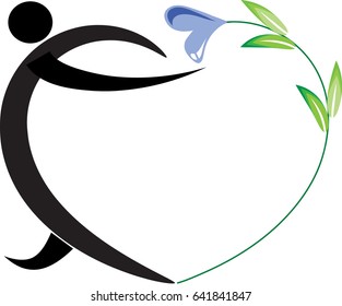 people and love flower icon
