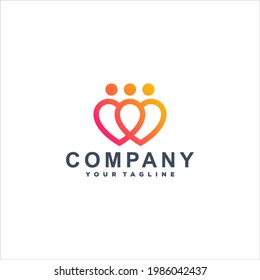 la gente ama el diseño del logotipo gradiente