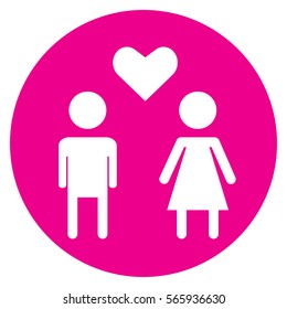 people love icon on pink background