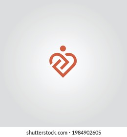 la gente ama el logotipo vectorial de iconos