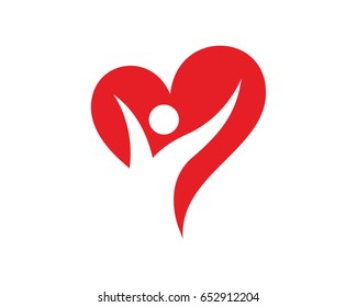 People Love Logo Template Design Vector, Emblem, Design Concept, Creative Symbol, Icon