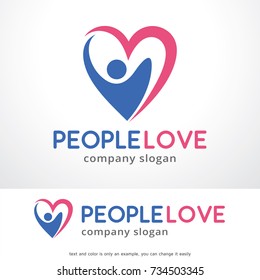 Persona Amor Diseño de plantilla Vector, Emblem, Concepto de diseño, Símbolo creativo, Icono