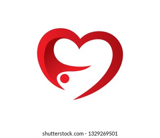 People Love Logo Template, Icon, Symbol - Vector