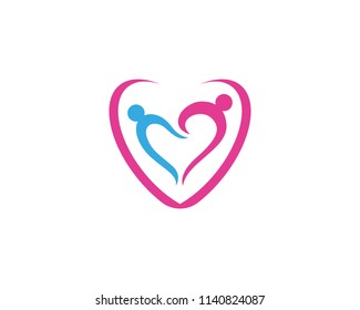 People love logo vector illustration