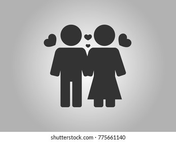 People love men and women Icon Vector