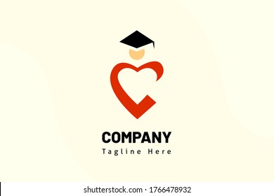 people love study illustration template education logo for school, e-learning, class online, class, club study, study, library, learning.