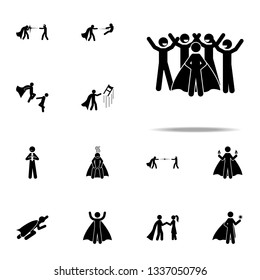 people love superhero icon. hero icons universal set for web and mobile