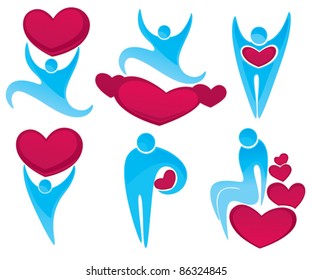 people in love vector collection of design elements