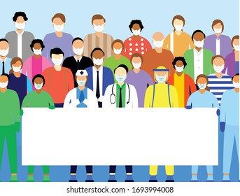 La gente hace una campaña Vector 