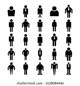 People Male Icons Vector Set Stock Vector (Royalty Free) 1628084446 ...