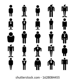 people, male icons vector set