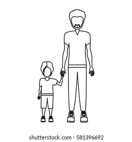 people man with her children icon, vector illustration design image