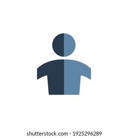 People man logo in trendy style, flat vector illustration on white background. 