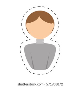 people man nerd icon image, vector illustration design