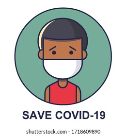 People man save covid-19 vector art