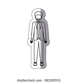 people man with wedding dress icon image, vector illustration