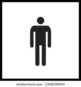 people man and woman and baby silhouette vector. People Character Man Woman Children Age Size Stick Figure Pictogram Icons