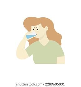 personas hombre mujer beber agua líquida hidrógeno sediento ilustración vector diseño plano