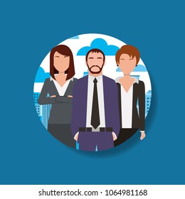 people man and women business group