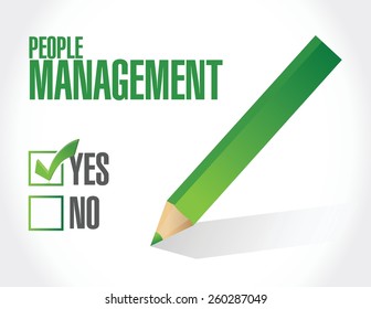 people management check mark illustration design over white