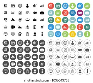 People Management Icons Set - Human Resources - Vector Office Job Team