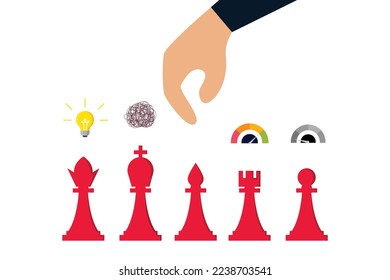People management, manager hand managing wooden doll with emotional, exhausted, skillful, sick leave or conflicted.