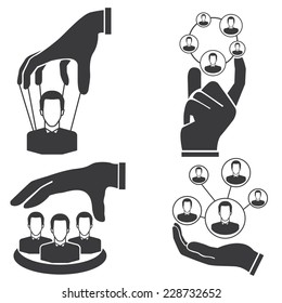 people management, organization and manpower management concept