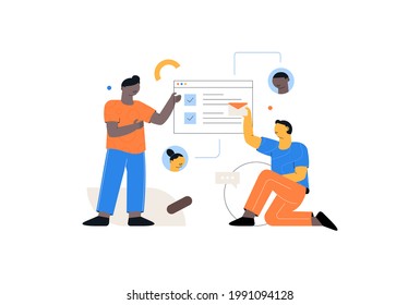 People Management Vector Illustration - Illustration