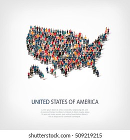 people map country America USA vector