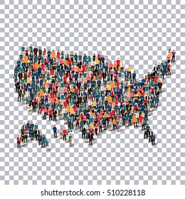 people map country America USA vector