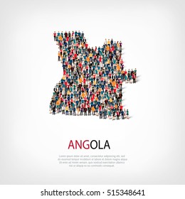 people map country Angola vector