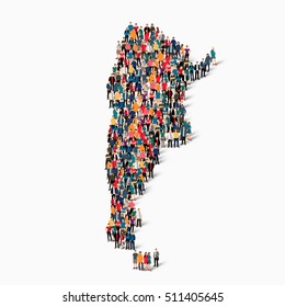 people map country argentina vector