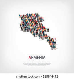 people map country Armenia vector