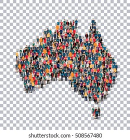 people map country australia vector