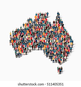 people map country australia vector