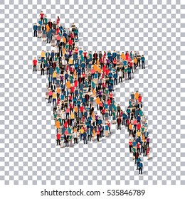 people map country Bangladesh vector