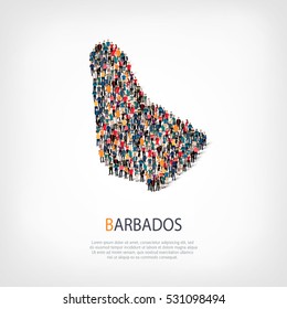 people map country Barbados vector