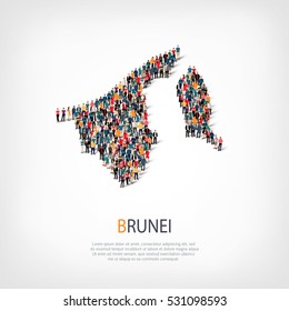 people map country Brunei vector