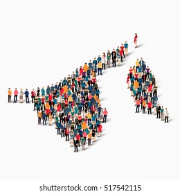 people map country Bruney vector
