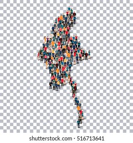 people map country Burma vector