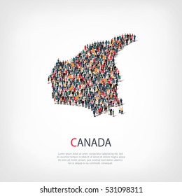 people map country Canada vector