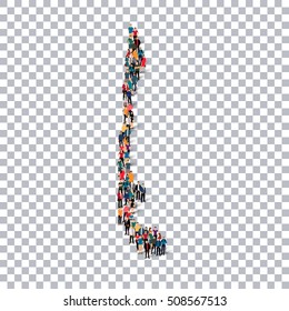 people map country CHILE vector