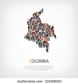 people map country Colombia vector